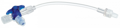Кран 3-ходовой Дискофикс С с Сэйффлоу 360° синий линия 50 см купить оптом в Сургуте