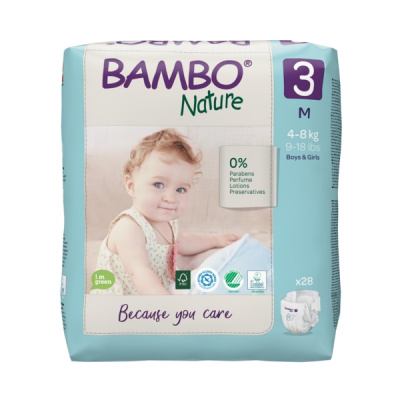 Эко-подгузники Bambo Nature 3 (4-8 кг), 28 шт купить оптом в Сургуте